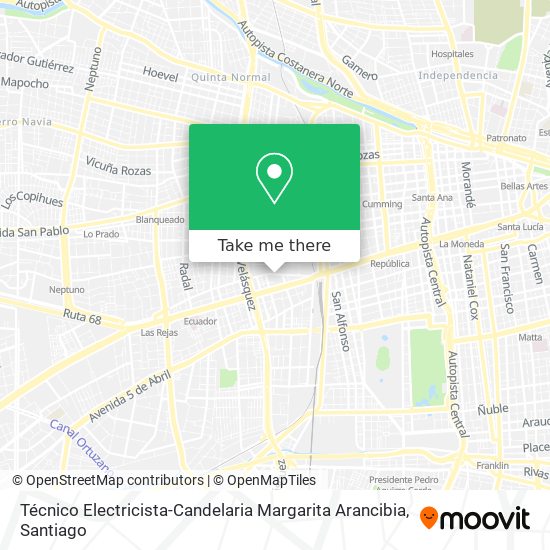 Técnico Electricista-Candelaria Margarita Arancibia map
