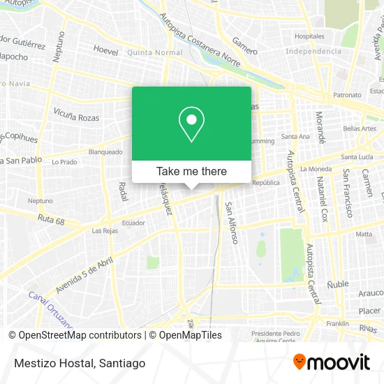 Mestizo Hostal map