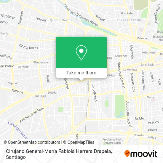 Cirujano General-María Fabiola Herrera Drapela map