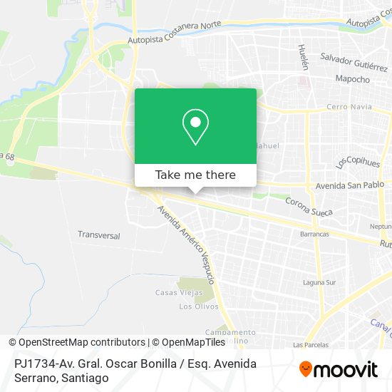 PJ1734-Av. Gral. Oscar Bonilla / Esq. Avenida Serrano map