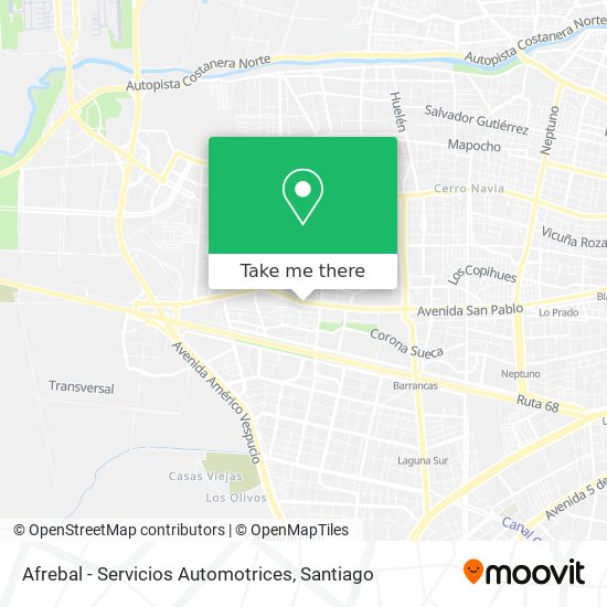 Afrebal - Servicios Automotrices map