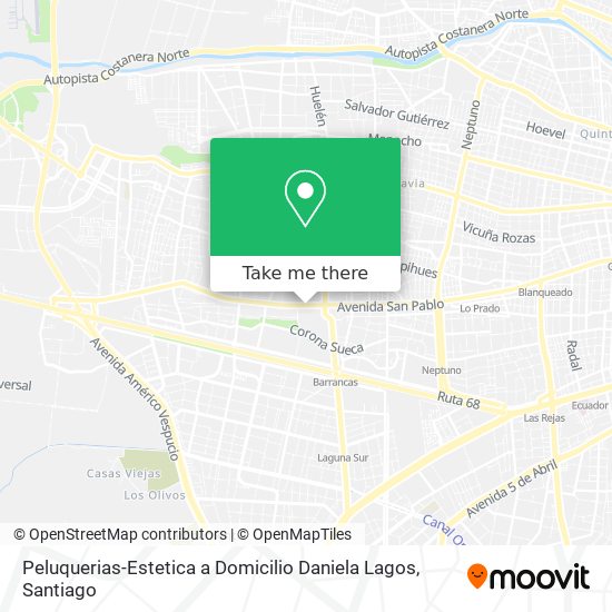 Peluquerias-Estetica a Domicilio Daniela Lagos map