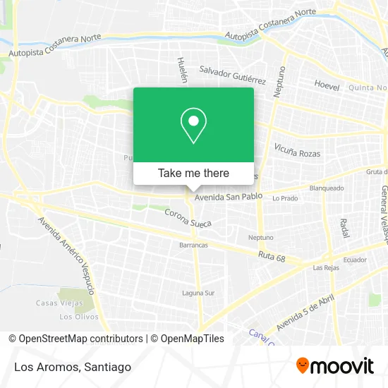 Los Aromos map