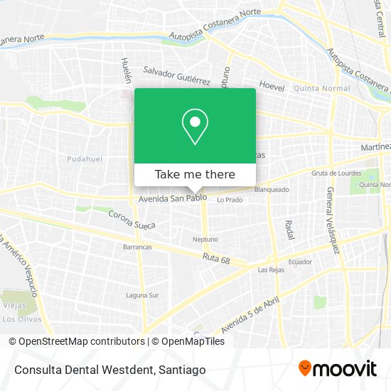 Mapa de Consulta Dental Westdent