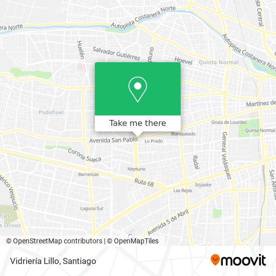 Mapa de Vidriería Lillo