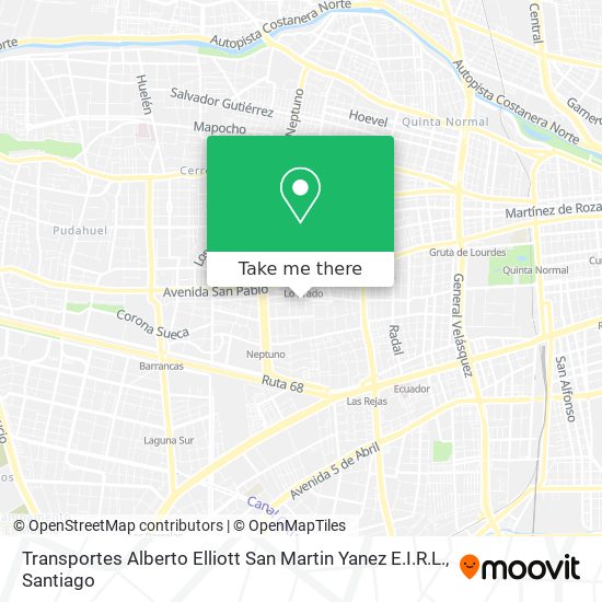 Transportes Alberto Elliott San Martin Yanez E.I.R.L. map