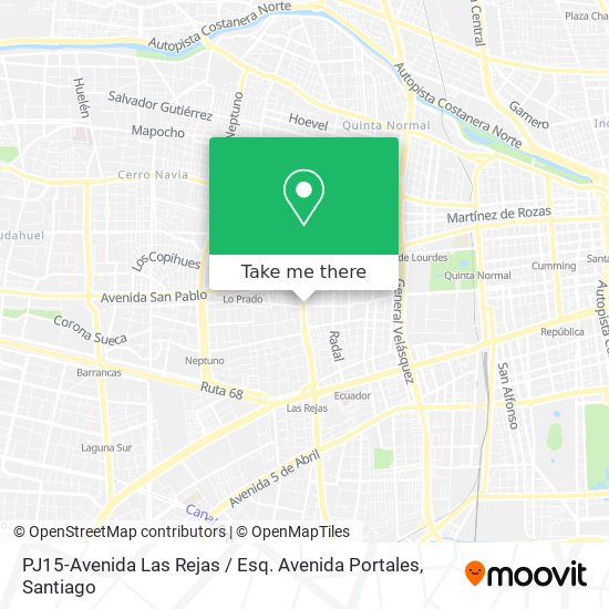 PJ15-Avenida Las Rejas / Esq. Avenida Portales map