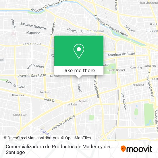 Mapa de Comercializadora de Productos de Madera y der