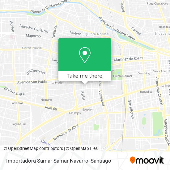 Mapa de Importadora Samar Samar Navarro
