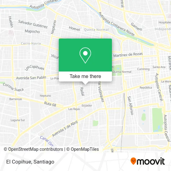 El Copihue map