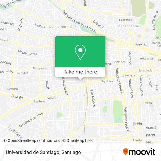 Universidad de Santiago map