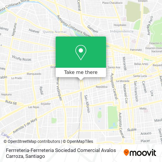 Ferrreteria-Ferrreteria Sociedad Comercial Avalos Carroza map