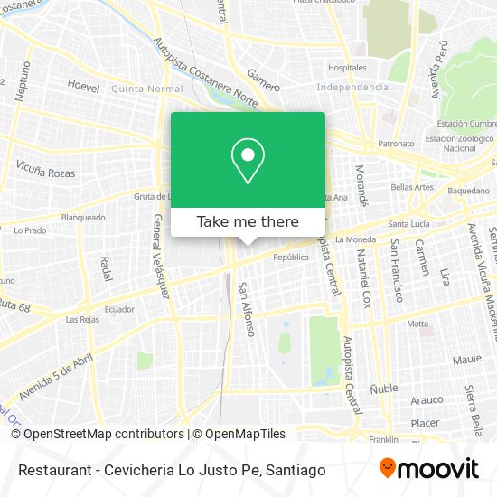 Mapa de Restaurant - Cevicheria Lo Justo Pe