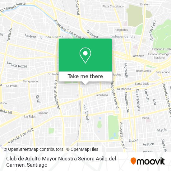 Club de Adulto Mayor Nuestra Señora Asilo del Carmen map