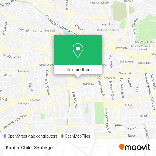 Küpfer Chile map
