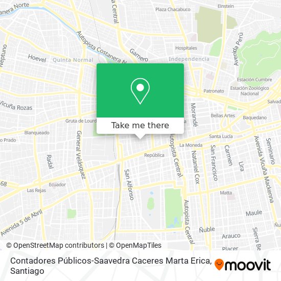 Contadores Públicos-Saavedra Caceres Marta Erica map