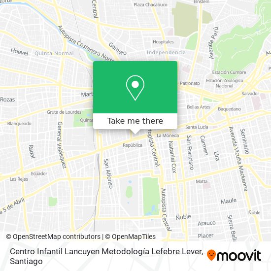 Mapa de Centro Infantil Lancuyen Metodología Lefebre Lever