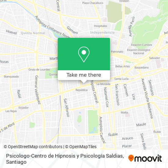 Psicologo-Centro de Hipnosis y Psicología Saldias map