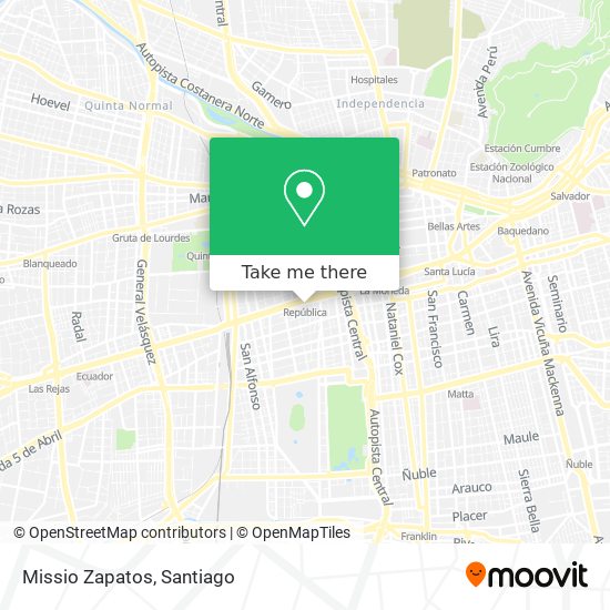 Missio Zapatos map