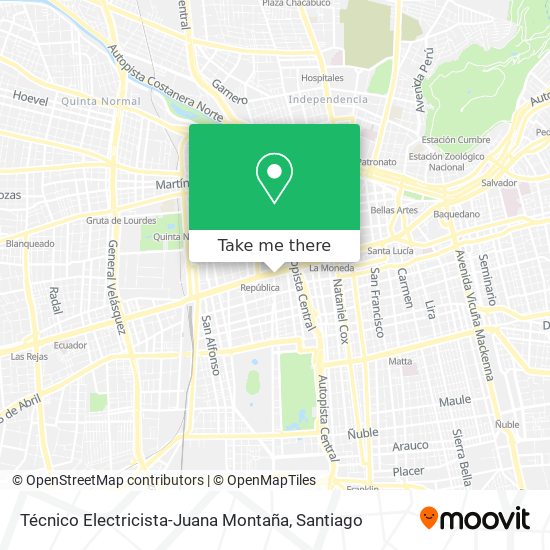 Técnico Electricista-Juana Montaña map