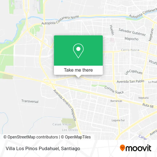 Villa Los Pinos Pudahuel map