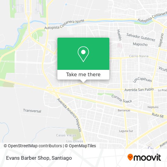 Evans Barber Shop map