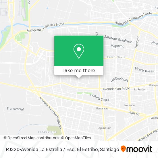 PJ320-Avenida La Estrella / Esq. El Estribo map