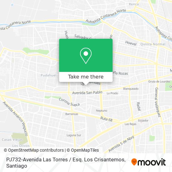 PJ732-Avenida Las Torres / Esq. Los Crisantemos map