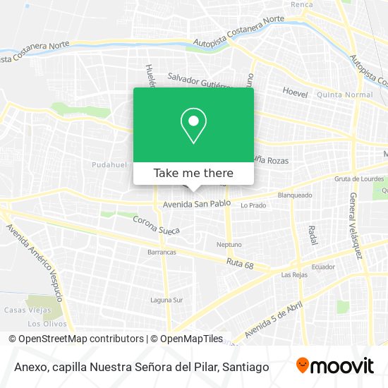 Mapa de Anexo, capilla Nuestra Señora del Pilar