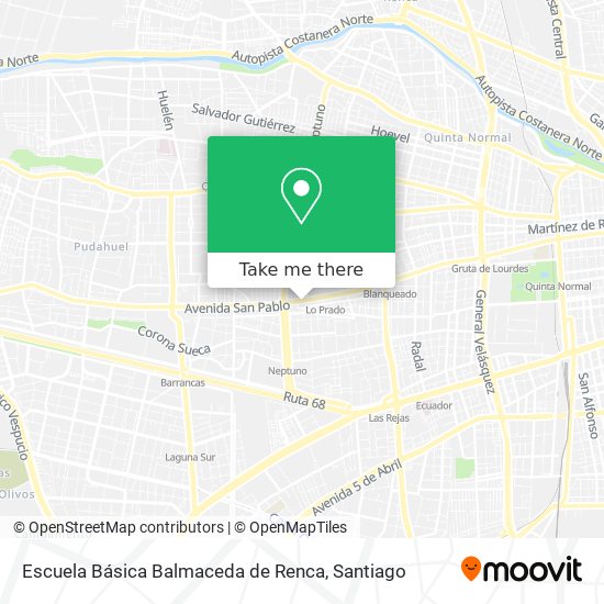 Escuela Básica Balmaceda de Renca map