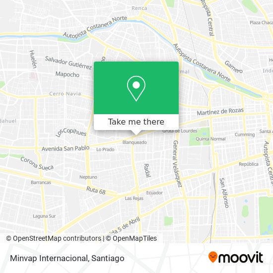 Minvap Internacional map