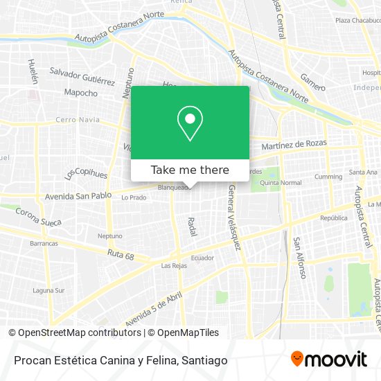 Procan Estética Canina y Felina map