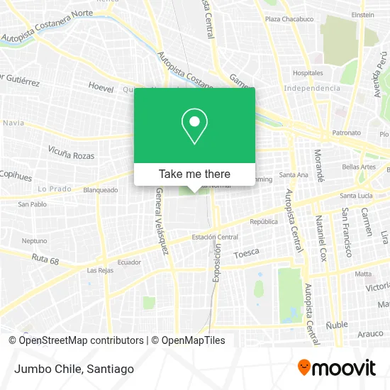 Jumbo Chile map