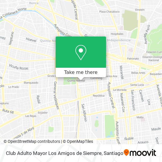 Club Adulto Mayor Los Amigos de Siempre map