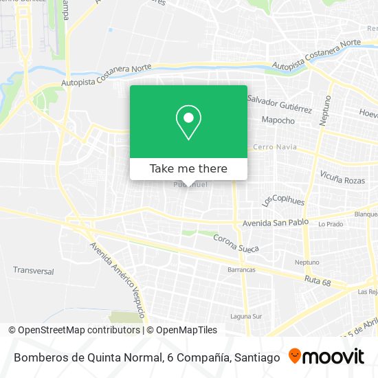 Mapa de Bomberos de Quinta Normal, 6 Compañía