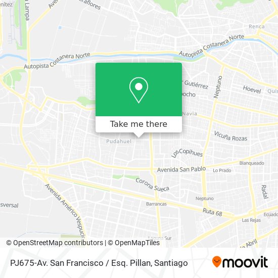 PJ675-Av. San Francisco / Esq. Pillan map