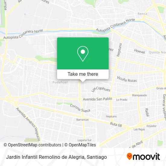 Jardín Infantil Remolino de Alegria map