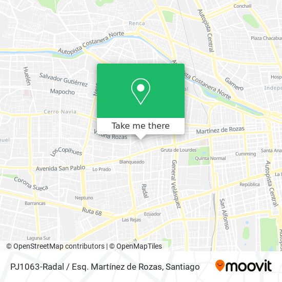 Mapa de PJ1063-Radal / Esq. Martínez de Rozas