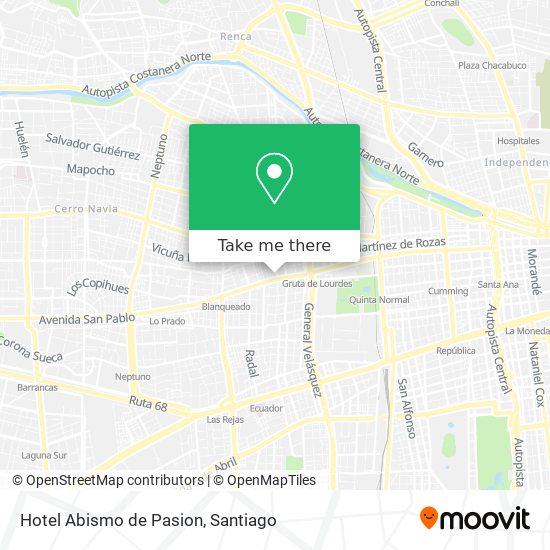 Hotel Abismo de Pasion map