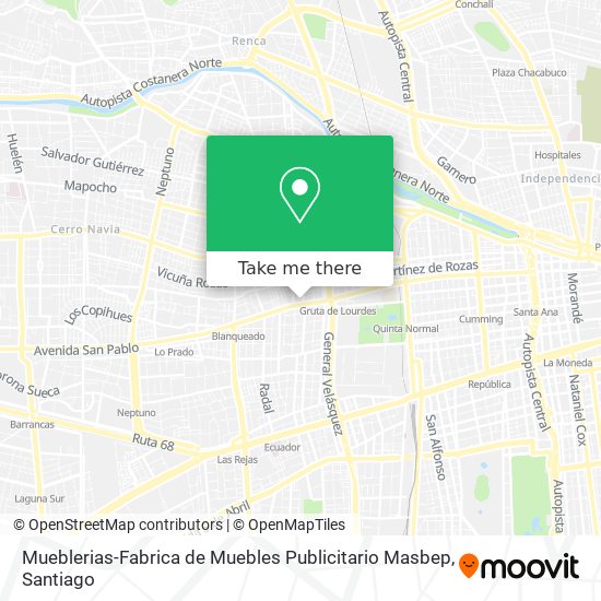 Mueblerias-Fabrica de Muebles Publicitario Masbep map