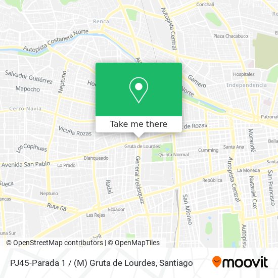PJ45-Parada 1 / (M) Gruta de Lourdes map