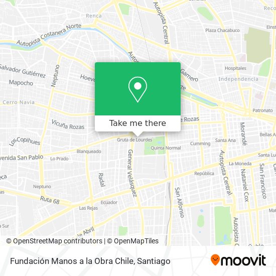 Fundación Manos a la Obra Chile map