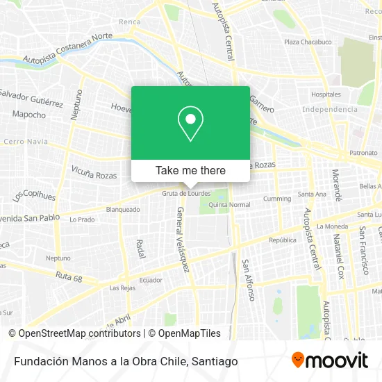 Fundación Manos a la Obra Chile map