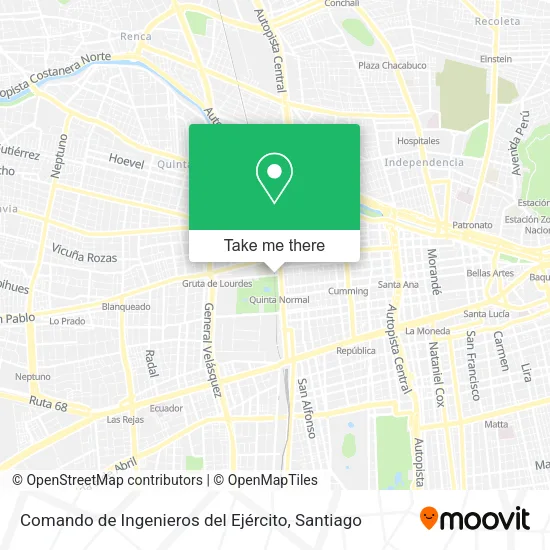 Comando de Ingenieros del Ejército map