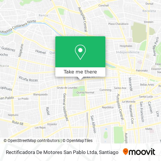 Rectificadora De Motores San Pablo Ltda map