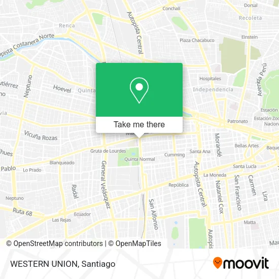 WESTERN UNION map