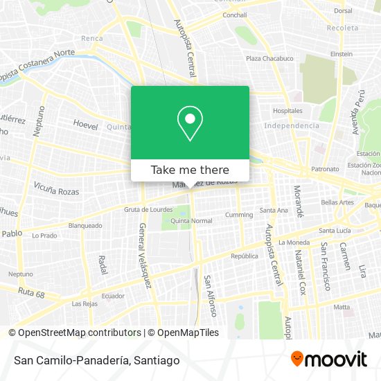San Camilo-Panadería map