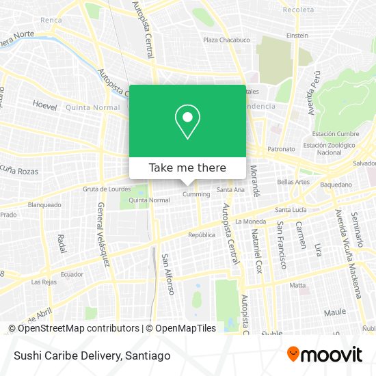 Sushi Caribe Delivery map