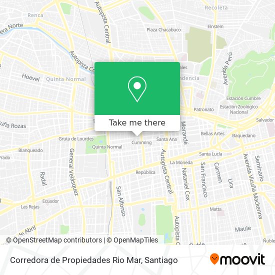 Corredora de Propiedades Rio Mar map