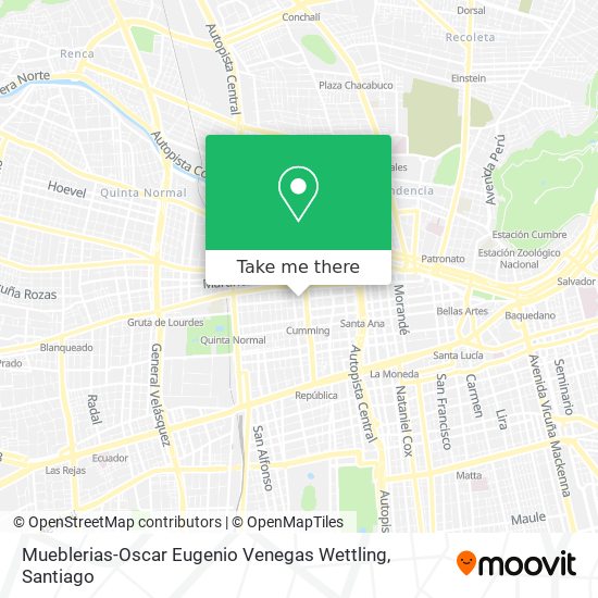 Mueblerias-Oscar Eugenio Venegas Wettling map